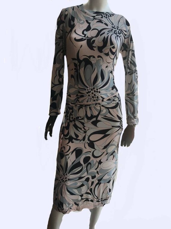 Pucci print shift dress cotton Jersey 10