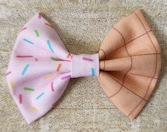 Ice cream cone bow | Ice cream hair bow | Birthday bow | Sprinkle hair bow | Birthday hair bow | Ice cream baby bow | Ice cream cone baby