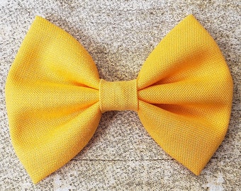 Yellow hair bow | Yellow bow | Solid yellow hair bow | Solid yellow bow | Yellow hair clip | Yellow baby bow | Yellow bow headband | Bows