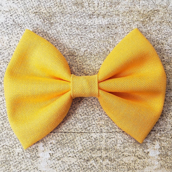 Yellow hair bow | Yellow bow | Solid yellow hair bow | Solid yellow bow | Yellow hair clip | Yellow baby bow | Yellow bow headband | Bows