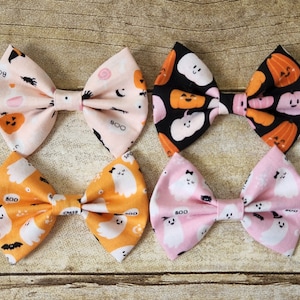 Halloween baby bows | Halloween hair bows | Baby girl Halloween | Halloween bows | Halloween hair clips | Ghost hair bow | Ghost bow
