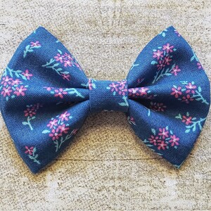 Floral hair bow | Blue hair bow | Blue hair clip | Floral hair clip | Floral headband toddler | Blue headband baby | Toddler hair bow clips