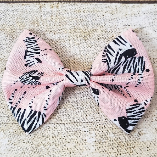 Zebra Hair Bow Etsy