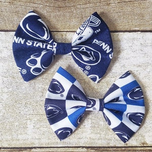 Penn State hair bow | Penn State bow | Penn State football bow | Football hair bow | Sports hair bow | Baby girl Penn State |Penn State baby