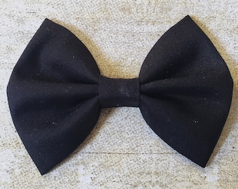 Black hair bow | Solid black hair bow | Black bows | Black bow headband | Black hair bow clip | Nylon headband baby | Toddler hair clips