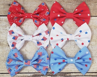 American flag hair bow | American flag bow | Patriotic hair bow | Patriotic bows | Fourth of July bows | Fourth of July hair bows | USA bow