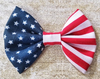 American flag hair bow | Patriotic hair bow | Fourth of July hair bow | Stars and stripes bow | Patriotic bow | Fourth of July hair clip