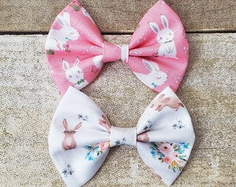 Bunny hair bow | Bunny bow | Bunny hair clip | Easter hair bow | Easter bunny hair bow | Easter bow | Bunny headband | Spring hair bow
