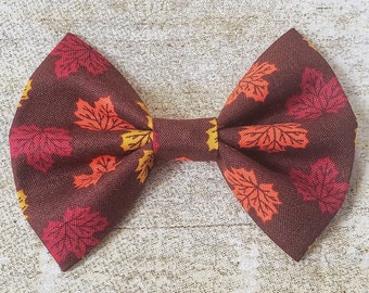 Fall hair bows | Fall bows | Leaves hair bow | Leaf hair bow | Fall leaves hair bow | Fall hair bow clip | Fall headband bow | Hair bows