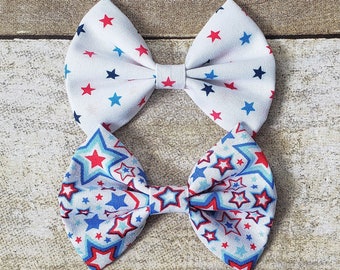Red white and blue bows | Fourth of July bows | Patriotic bows | Fourth of July headband baby | Fourth of July hair bow | 4th of July bow