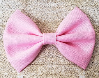 Solid pink hair bow | Pink hair bow | Light pink hair bow | Pastel pink hair bow | Pink hair clips | Nylon headband bows | Toddler hair bows