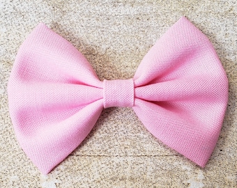 Solid pink hair bow | Pink hair bow | Light pink hair bow | Pastel pink hair bow | Pink hair clips | Nylon headband bows | Toddler hair bows