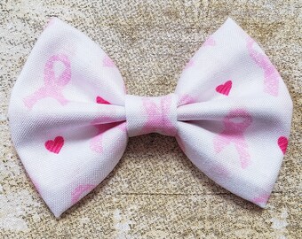 Breast cancer awareness bow | Breast cancer hair bow | Breast cancer awareness | Breast cancer awareness hair bow | Breast cancer bow
