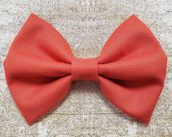 Orange hair bow | Orange bow | Burnt orange hair bow | Burnt orange bow | Dark orange hair bow | Fall hair bow | Orange hair clip