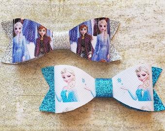 Elsa hair bow | Elsa bow | Princess Elsa hair bow | Frozen hair bow | Frozen bow | Elsa and Anna bow | Frozen hair clip | Elsa hair clip