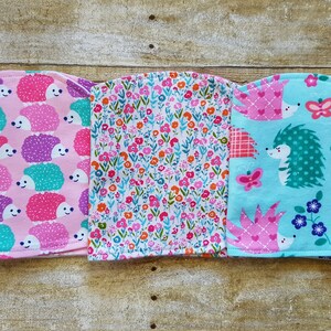 Baby girl burp cloth sets | Girl burp cloths | Burp cloth sets girl | Burp cloths girl | Hedgehog baby | Hedgehog baby gift | Burp cloths