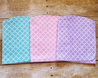 Girl burp cloths | Burp cloth set of 3 | Baby burp cloths | Flannel burp cloths | Burp rags | Baby girl gift | Baby shower gift | Baby burps