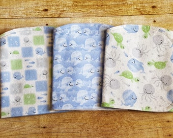 Baby burp cloths | Boy burp cloths | Baby boy whales | Whale burp cloths | Burp cloths | Baby shower gift | Burp cloths set of 3 | Burp rags