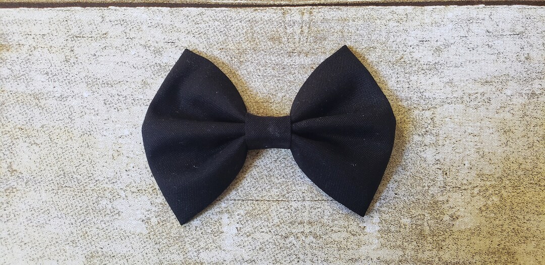 Black Hair Bow Solid Black Hair Bow Black Bows Black Bow - Etsy