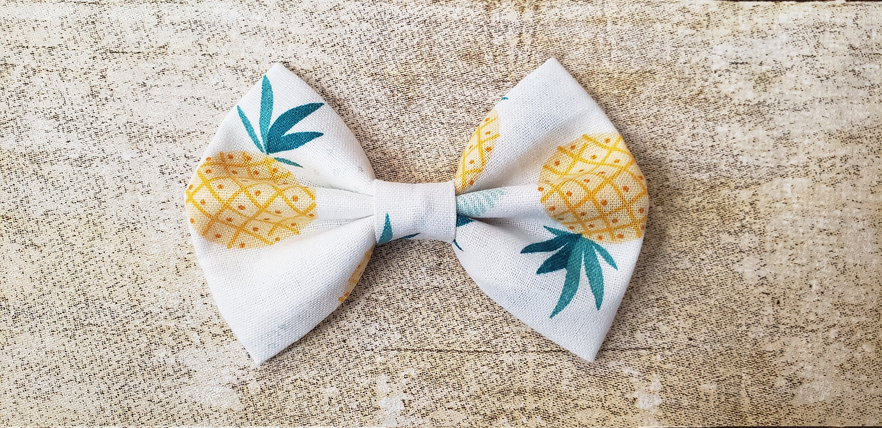Pineapple Hair Bow Pineapple Bow Pineapple Hair Clip Etsy