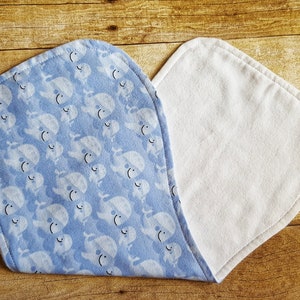 Baby burp cloths Boy burp cloths Baby boy whales Whale burp cloths Burp cloths Baby shower gift Burp cloths set of 3 Burp rags image 6