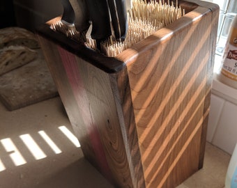 Maple/Walnut/Purpleheart Knife Block