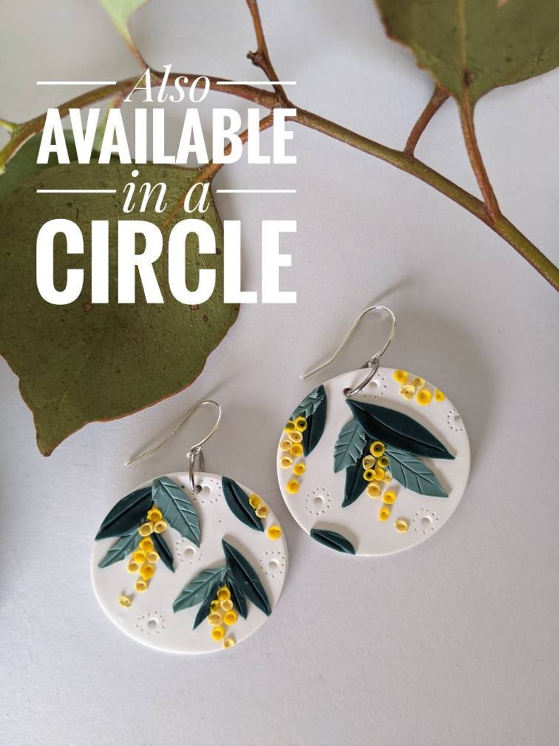 Wattle Statement Earringsaustralian Native Flowers Yellow Etsy Australia