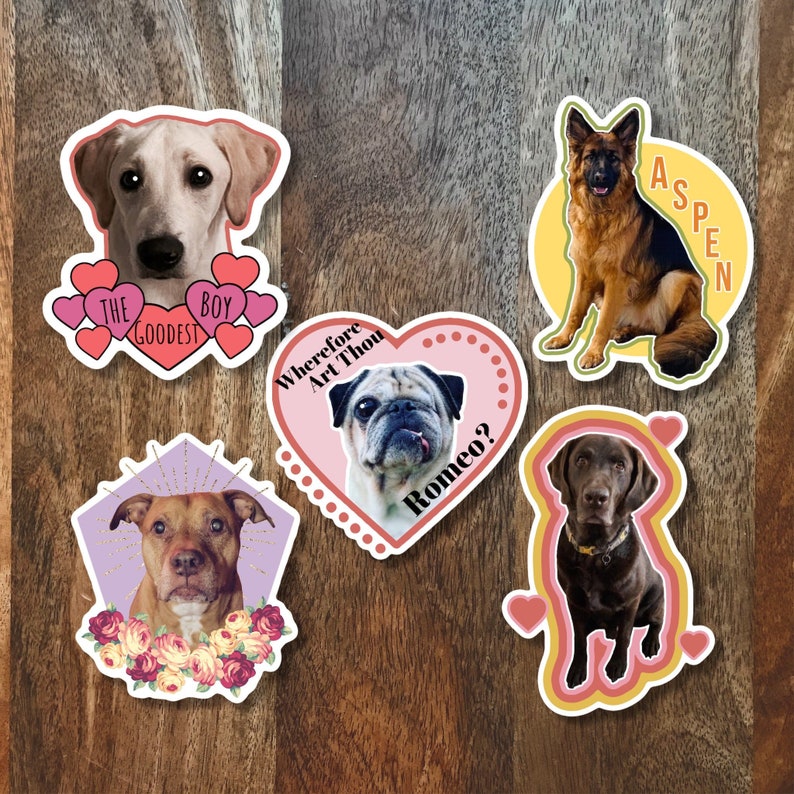 Custom Dog Sticker Custom Pet Sticker Personalized Dog Etsy