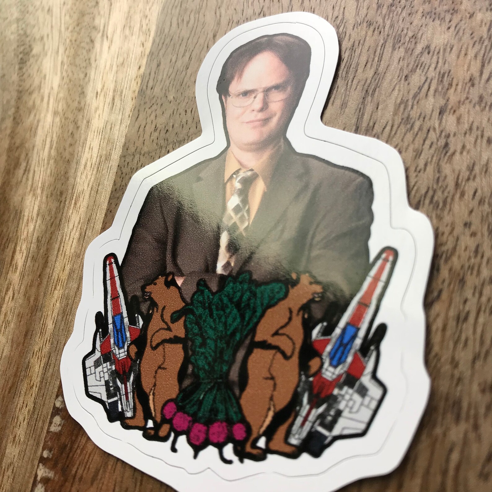 Dwight Schrute Sticker Beets Bears Battlestar Galactica Etsy