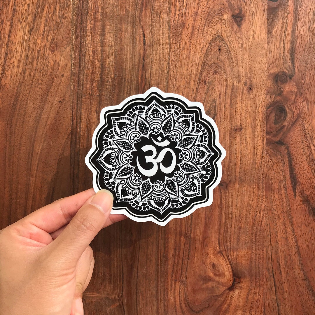 Yoga Sticker Yogi Sticker Mandala Sticker Om Sticker Etsy