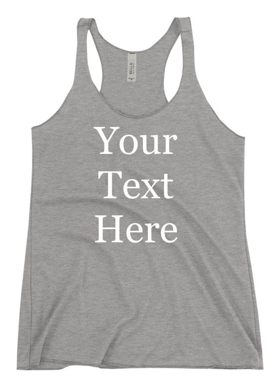 Custom Tank Top Design Your Own Shirt Your Text Here - Etsy