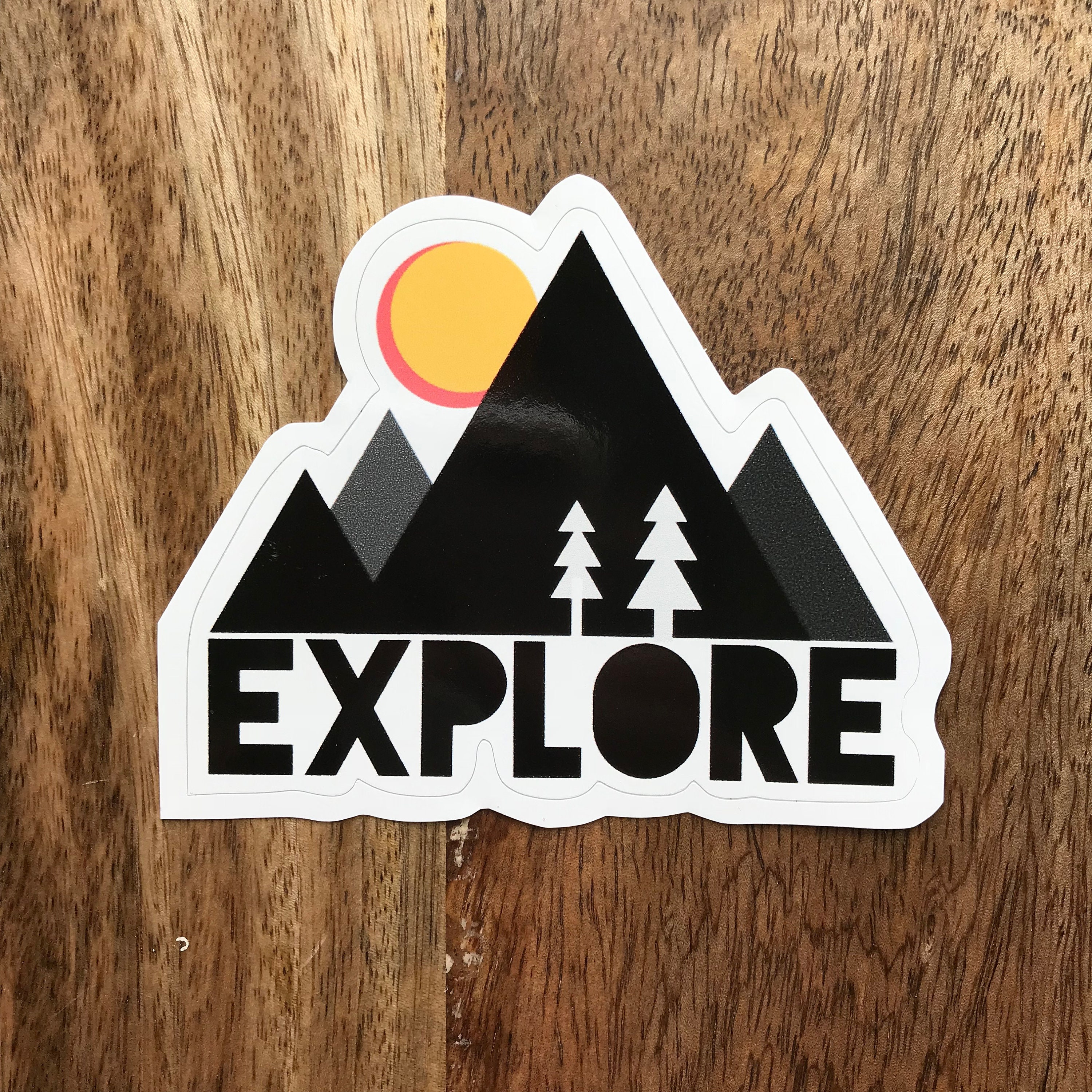 Explorer Icon Sticker Explore Sticker, Travel Sticker, Mountain Sticker, Laptop Sticker - Etsy