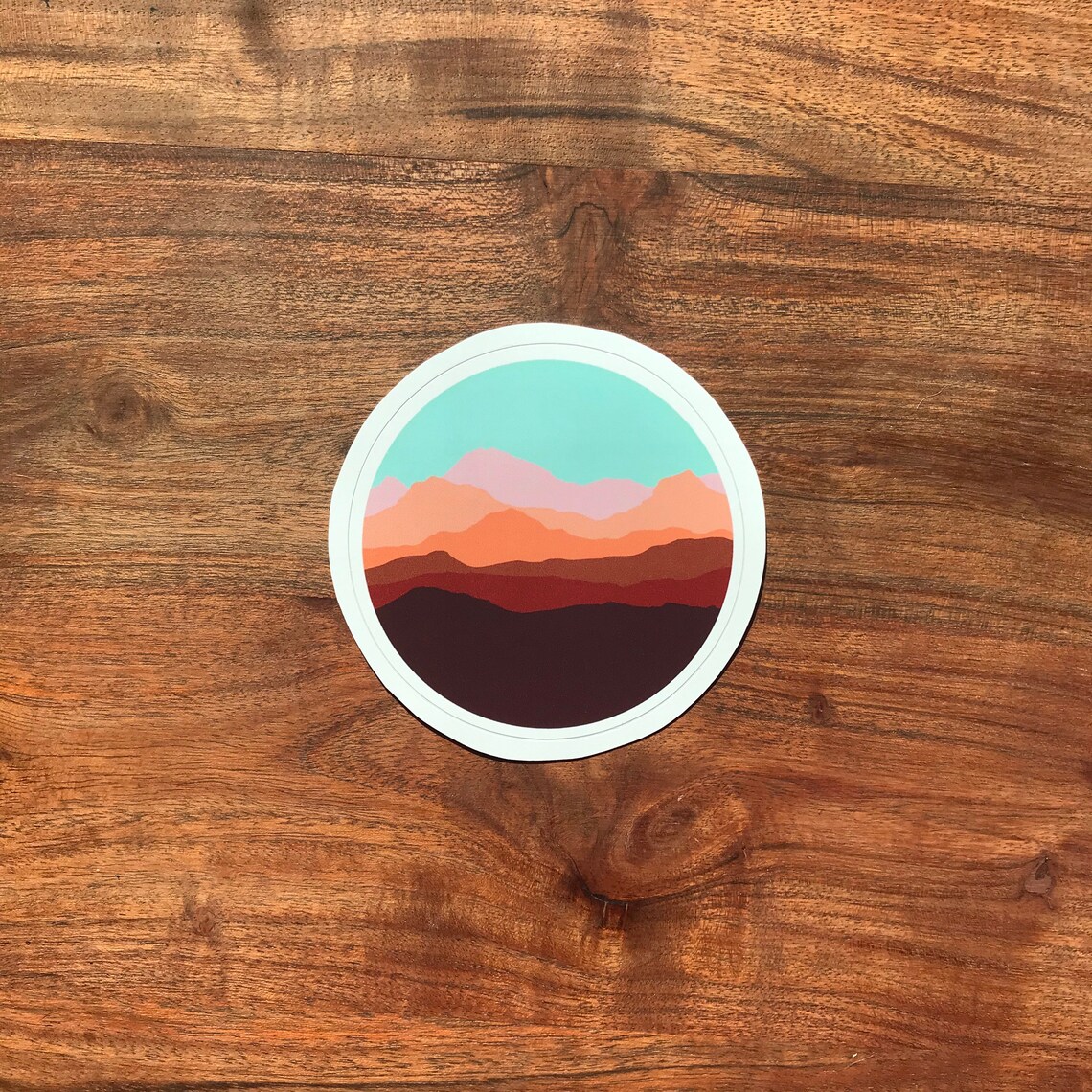 Colorful Mountain Sticker Mountain Range Sticker Mountain - Etsy
