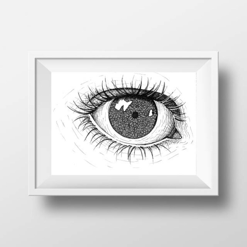 Ludzkie Oko Drukowalne Ludzkie Oko Grafika Kwiatowy Iris Design Oryginalna Sztuka Gałki Ocznej Digital Download Anatomia Człowieka Sztuki