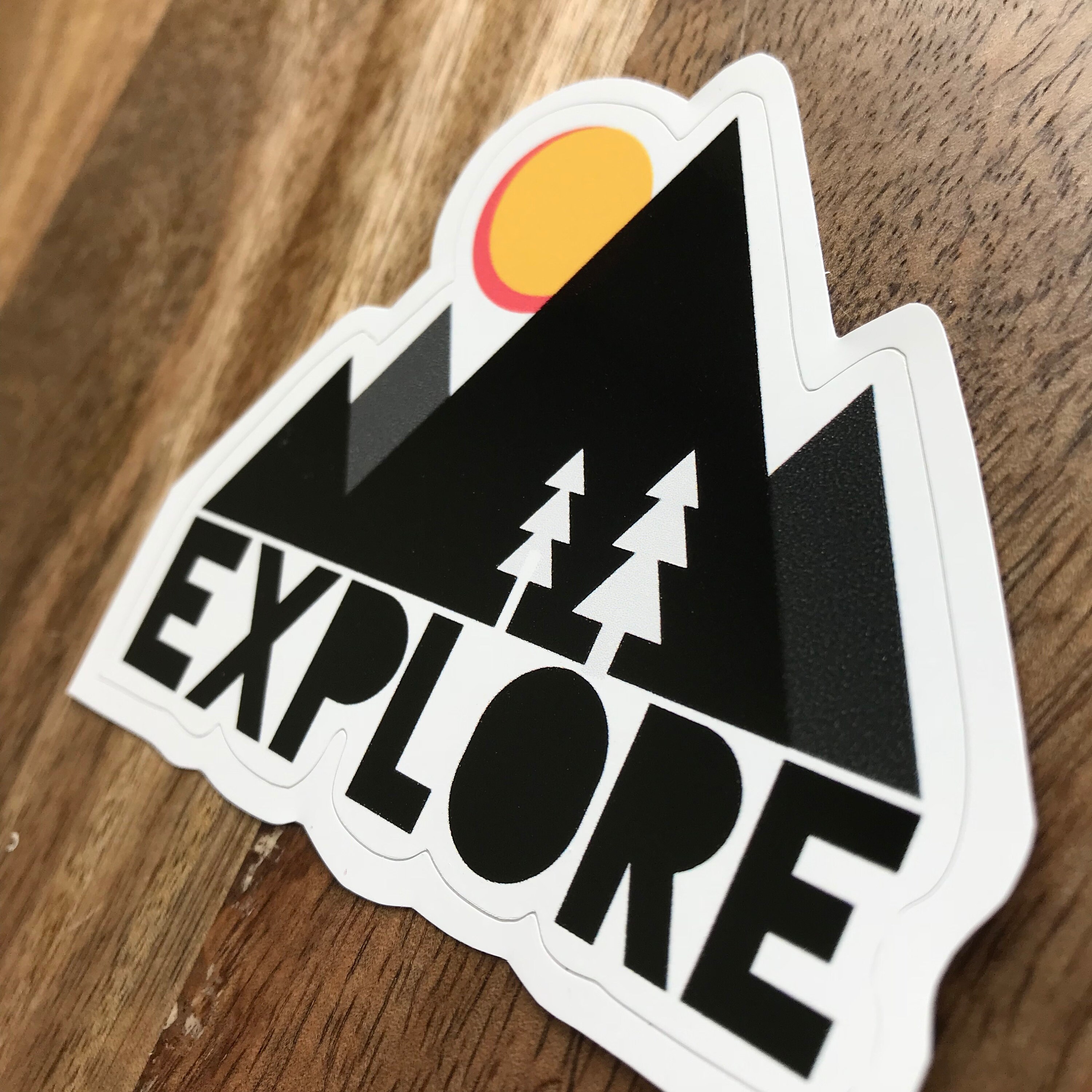 Sticker Exploring Explore Sticker, Travel Sticker, Mountain Sticker, Laptop Sticker - Etsy