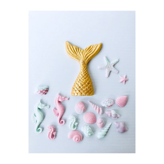 Seahorses Mermaid Tails Decorations Cake Toppers Cake