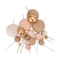 Sphere Cake Toppers/Soft Latte/Blush