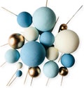 Sphere Cake Toppers/Blue.