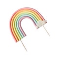 Edible pastel Rainbow Cake Topper. 5-6”
