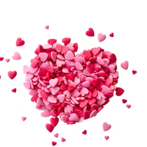 Edible Heart Sprinkles/pink/red/valentines