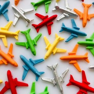Adornos para tarta de avión. Comestibles. Cualquier combinación de colores. 6 o más.
