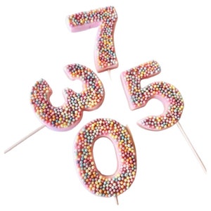 Edible Sprinkle Number. Pastels.