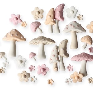 Eetbare paddenstoelen en bloesems/taarttoppers