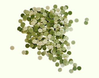 Confeti comestible. Tonos verdes. Decoración para tartas.
