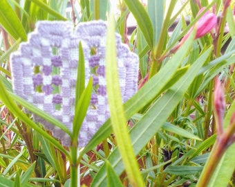 Gartenstecker Blumenstecker  Handgearbeitet Hardangerstickerei Unikat besonders einzigartig Geschenk Stickerei