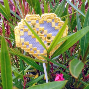Garden Plug Flower Plug Handmade Hardanger Embroidery Unique Special Gift Embroidery