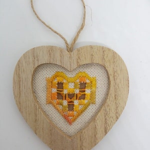 Decorative heart with Hardanger embroidery Mother's Day Mother's Day heart lovingly unique image 1