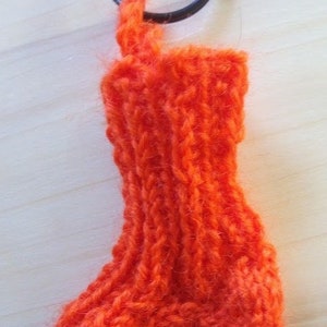 Mini socks shopping token gift unique handmade hand knitted keychain bag dangling handmade 7