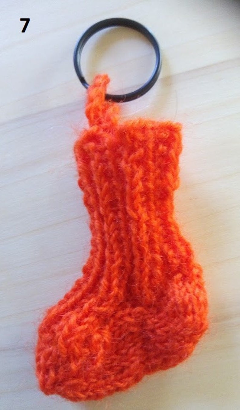 Mini socks shopping token gift unique handmade hand knitted keychain bag dangling handmade 7