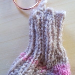 Mini socks shopping token gift unique handmade hand knitted keychain bag dangling handmade 6